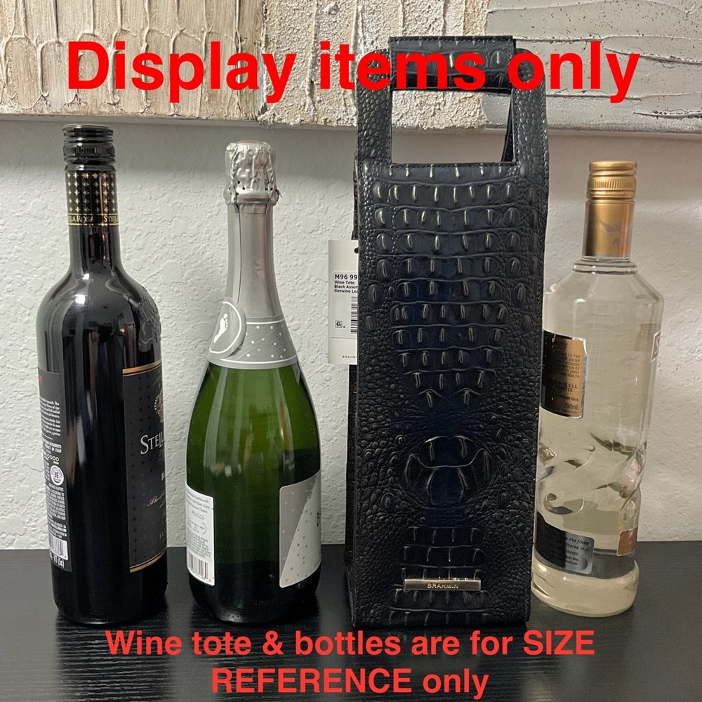 Brahmin Wine Tote Bag DENIM SECOUR Classy Gift Presentation for Spirits ETC. - Picture 4 of 9